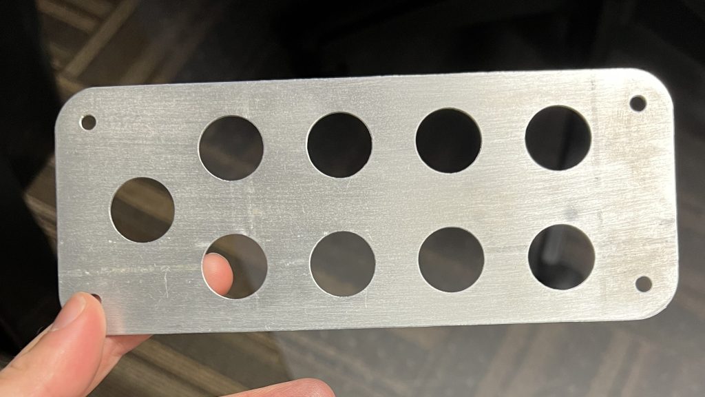 Water Jet Cut Aluminum Switch Plate