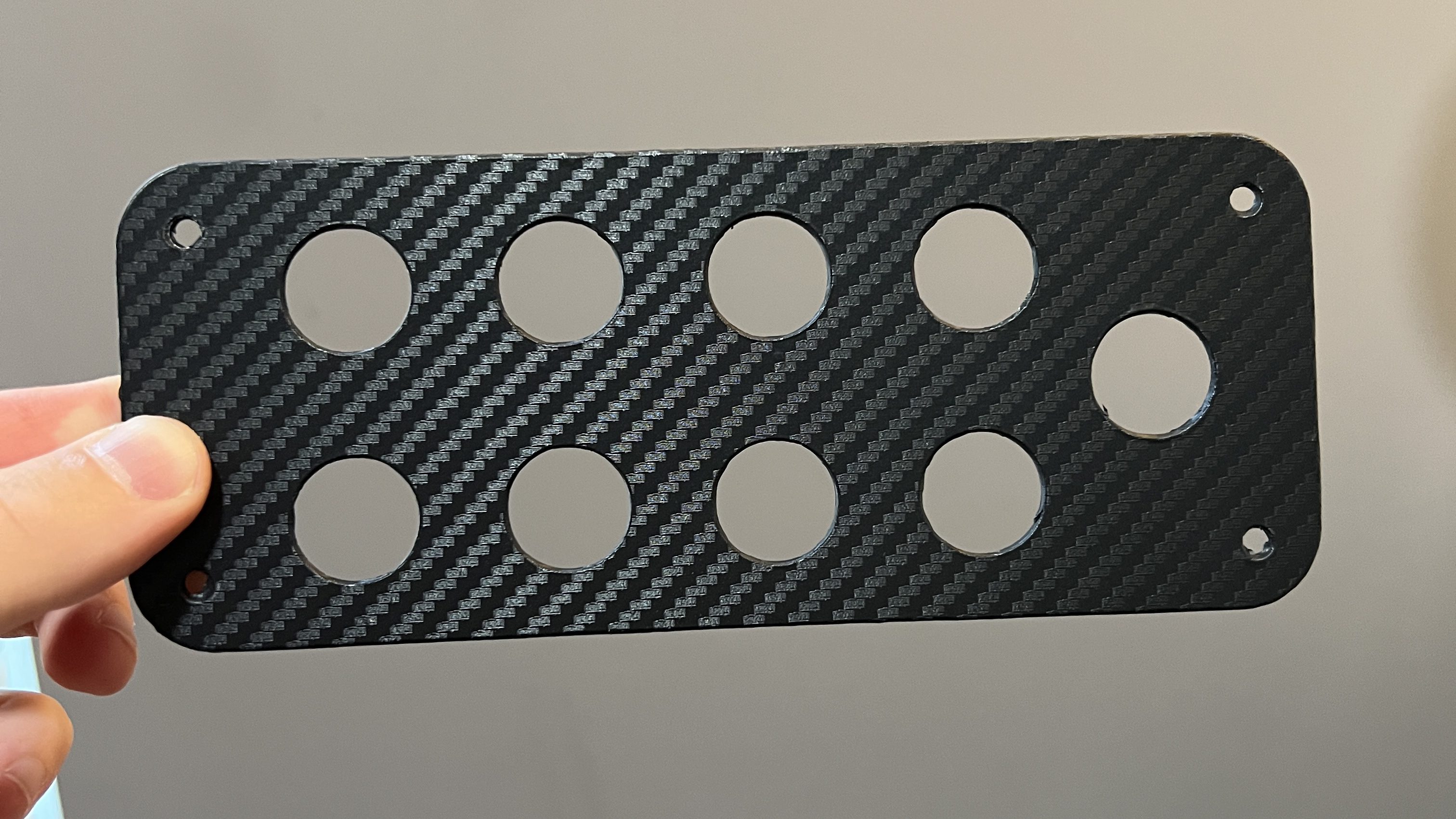 Carbon Fiber Wrapped Switch Plate without switches