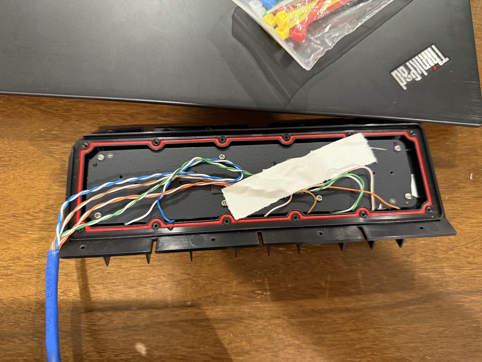 Added a bit of service loop and taped it down