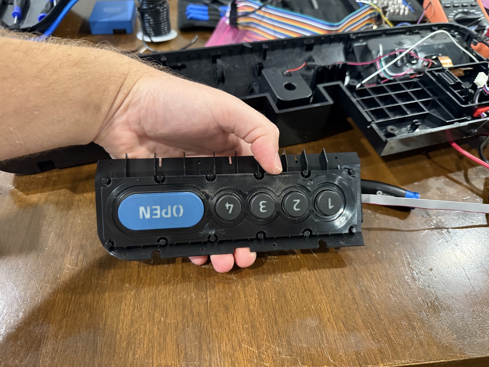 Button Board solder job all closed up